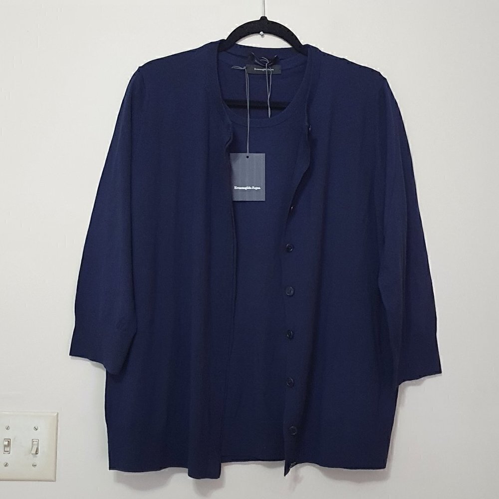 NWT Ermenegildo Zegna Blended Wool Cashmere Knit Wear Cardigan